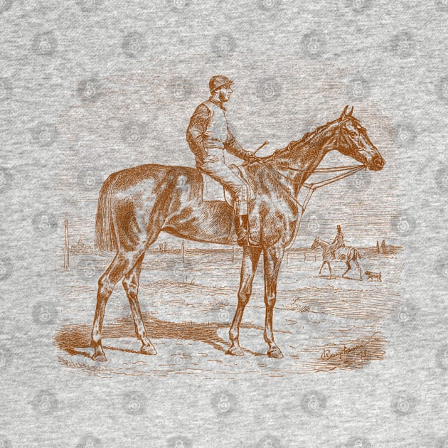 Racing Horse Vintage Illustration by Biophilia